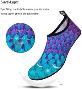 img 2 attached to Barefoot Quick Dry Translucent Fishscale Bluegreen 39 Women's Shoes for Athletic