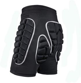 img 2 attached to 🏂 Ultimate Protection Hip Gear: 3D Padded Shorts for Ski, Skate, and Snowboard (S M L)