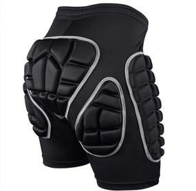 img 4 attached to 🏂 Ultimate Protection Hip Gear: 3D Padded Shorts for Ski, Skate, and Snowboard (S M L)