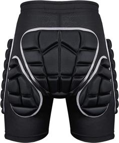 img 1 attached to 🏂 Ultimate Protection Hip Gear: 3D Padded Shorts for Ski, Skate, and Snowboard (S M L)