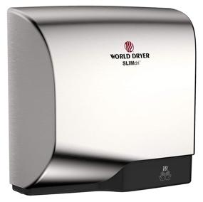 img 2 attached to 💨 World Dryer L-971 SLIMdri: Efficient, ADA Compliant Surface Mounted Hand Dryer with Universal Voltage 110-240V, Aluminum Cover, Brushed Chrome