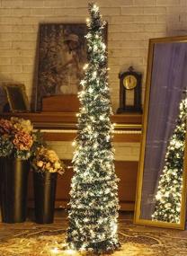 img 4 attached to 🎄 Convenient & Festive: Pop-Up Artificial Christmas Tree with 100LED Lights - Perfect for Holiday Parties & Decorations!