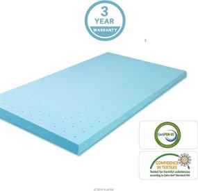 img 1 attached to 🛏️ LuxErgo King Size 4-Inch Gel Foam Mattress Topper