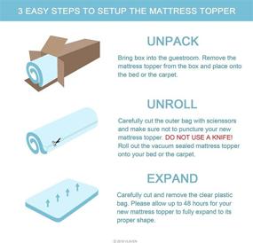 img 2 attached to 🛏️ LuxErgo King Size 4-Inch Gel Foam Mattress Topper