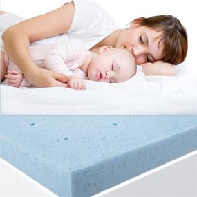 img 3 attached to 🛏️ LuxErgo King Size 4-Inch Gel Foam Mattress Topper