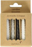 🎂 premium papyrus eco-friendly birthday candles in black & white patterns – pack of 12 logo