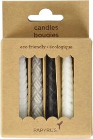 img 2 attached to 🎂 Premium Papyrus Eco-Friendly Birthday Candles in Black & White Patterns – Pack of 12