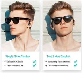img 3 attached to 🎧 SLUB [Плюс] Bluetooth 5.0 наушники: Полностью беспроводные водонепроницаемые наушники IPX7 со скобами на ухе и микрофоном для мобильного телефона - 12 часов воспроизведения, легкие, совместимые с iPhone/Android (черные)