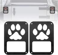 🐾 icars dog paw tail light cover protector for jeep wrangler jk/jku (2007-2018) – pair logo