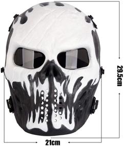 img 2 attached to 🎭 NINAT Airsoft Mask: Full Face Skull Tactical Masks for Halloween CS Survival Games Shooting Cosplay Movie Scary Masks Bones Black Silvergrey Wildfire Captain - Eye Protection