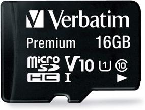 img 4 attached to 💾 Verbatim 16 ГБ Премиум microSDHC карта памяти | UHS-I V10 U1 класс 10 | С адаптером | Черный (44082)