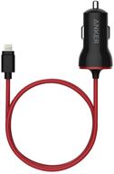 автомобильное зарядное устройство anker 12w 5v lightning [mfi-certified], powerdrive car charger с 3 футовым apple certified кабелем для iphone xs/max/xr/x/8/7/6/plus, ipad pro/air 2/mini и других устройств - iphone car charger. логотип