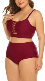 img 3 attached to 👙 INVOLAND High-Waisted Swimsuit: Women's Clothing and Swimwear, Perfect for Bathing, Swimming, and Cover-Ups