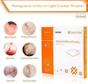 img 2 attached to Reliable Hydrocolloid Bandage for 💧 Light Exudate Wounds - EalionMed 10 Pack