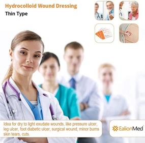 img 3 attached to Reliable Hydrocolloid Bandage for 💧 Light Exudate Wounds - EalionMed 10 Pack