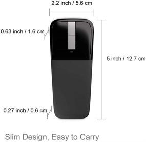 img 3 attached to 💻 Optical Wireless Mouse with Nano Receiver - Quiet, Portable and Sleek Design for Notebook, Computer, Laptop - Black