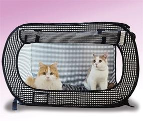 img 4 attached to 🐱 Necoichi Portable Stress-Free Cat Cage Carrier Kennel Travel Solution