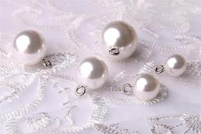 img 3 attached to 💎 Exquisite 20-Pcs Pearl Buttons: Elegant Crystal Rhinestone Bridal Buttons for Wedding Sewing