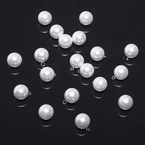 img 1 attached to 💎 Exquisite 20-Pcs Pearl Buttons: Elegant Crystal Rhinestone Bridal Buttons for Wedding Sewing