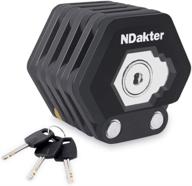 🔒 ndakter foldable chain lock for bicycles - bike burger locks heavy duty anti theft - high security alloy steel locks - includes 3 keys, mounting bracket - 2.6ft/79cm logo