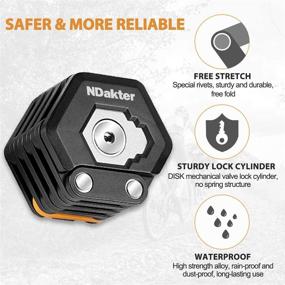 img 1 attached to 🔒 NDakter Foldable Chain Lock for Bicycles - Bike Burger Locks Heavy Duty Anti Theft - High Security Alloy Steel Locks - Includes 3 Keys, Mounting Bracket - 2.6FT/79CM