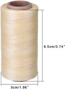 img 3 attached to Beige eBoot 260m 150D 1mm Leather Sewing Waxed Thread Cord - Ideal for DIY Leather Craft