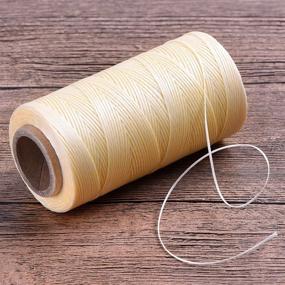 img 1 attached to Beige eBoot 260m 150D 1mm Leather Sewing Waxed Thread Cord - Ideal for DIY Leather Craft