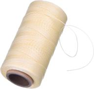 beige eboot 260m 150d 1mm leather sewing waxed thread cord - ideal for diy leather craft logo