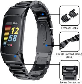 img 3 attached to Compatible Stainless WatchBand Replacement Classic Accessory Wellness & Relaxation