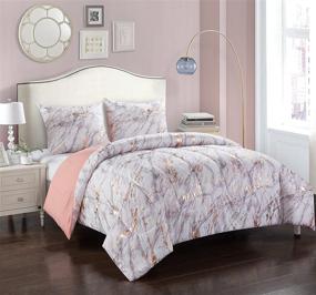 img 3 attached to Stunning Marble Comforter Set - Perfect for Full/Queen Beds from Pop Shop