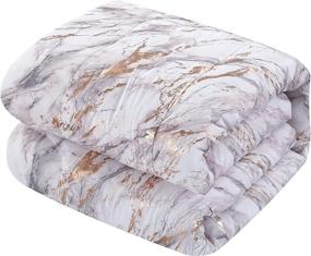 img 2 attached to Stunning Marble Comforter Set - Perfect for Full/Queen Beds from Pop Shop