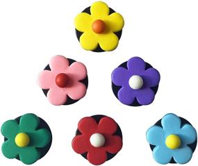 img 3 attached to 🌼 6-Piece Vibrant Flowers Car Air Vent Clips: Cute Daisy Flower Car Interior Decoration Accessories for Girls & Women – Colorful Car Charm Air Freshener (Bright)
