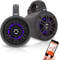 🔊 pyle plmrlewb47bb: high-powered 4 inch waterproof marine grade tower speaker system with 300 watts, bluetooth wireless streaming, and pair option logo