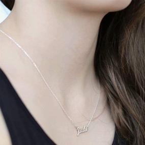 img 3 attached to Hidepoo Personalized Stainless Steel Custom Name Necklace - Dainty Letter Pendant Necklace, Customized Name Chain, Personalized Jewelry Gift for Women and Girls