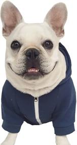 img 4 attached to 🐶 Moolecole Zip-up Pet Hoodie Costume | Dog Hooded Outfit Apparel for French Bulldog and Pug | Puppy Pet Hooded Coat