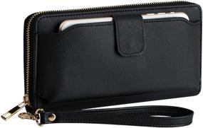 img 4 attached to 👜 Stylish Wristlet Wallet Purses with Cellphone Pocket: Women's Must-Have Handbags & Wallets