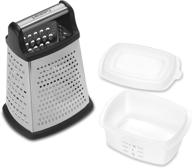 🧀 cuisinart ctg-00-bgs box grater with storage, 4.75 inch length x 6.25 inch width x 9.0 inch height, silver logo