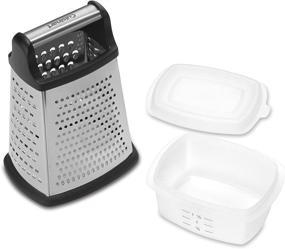 img 2 attached to 🧀 Cuisinart CTG-00-BGS Box Grater with Storage, 4.75 Inch Length x 6.25 Inch Width x 9.0 Inch Height, Silver