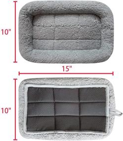 img 3 attached to 🐱 Cotton Cat Mat: Cozy Pet Bed Mat for Small Dogs & Cats - Gray, Ideal for Warming Dog Crates