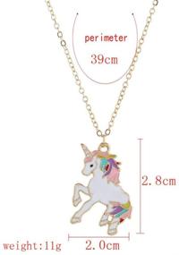 img 3 attached to Magical Unicorn Necklace: Stunning Rainbow Pendant for Girls, Perfect Christmas or Birthday Gift for Friend or Granddaughter - High-Quality Alloy Metal Necklace (1 Pack)