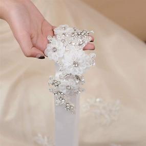 img 2 attached to 💐 Enhance Your Wedding Look with the Women's Bridal Sash: Floral Wedding Belt & Evening Dress Accessory for Bridesmaid Gown