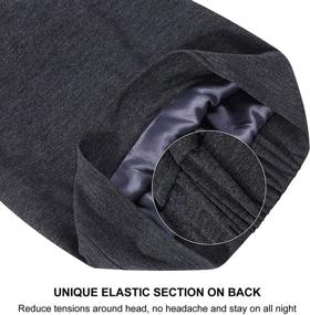 img 1 attached to 💤 Satin Sleep Cap Bonnet: Stylish, Comfortable, & Protective Hair Care Cap for Curly, Long, & Chemically Treated Hair