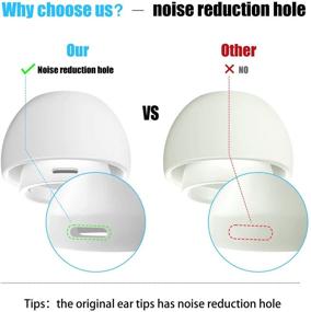 img 3 attached to 🎧 Airpods Pro Replacement Ear Tips [3 Pairs] with Noise Reduction Hole - Silicone Ear Tips with Portable Storage Box, Suitable for Charging Case (S/M/L, White)