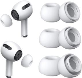 img 4 attached to 🎧 Airpods Pro Replacement Ear Tips [3 Pairs] with Noise Reduction Hole - Silicone Ear Tips with Portable Storage Box, Suitable for Charging Case (S/M/L, White)