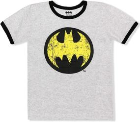 img 3 attached to 🦇 Dynamic BATMAN Warner 2 Piece Shirt Short Set for Boys' - Trendy and Comfortable Clothing