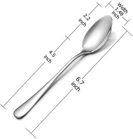 img 3 attached to Teaspoon Stainless Teaspoons Silverware Dishwasher