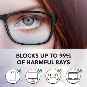 img 3 attached to Instant Relief from Digital Eye Strain with Stylish Blue Light Blocking Glasses for Men and Women - Includes Protective Case