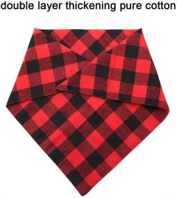 img 2 attached to 🐾 ASOCEA Dog Bandana: Reversible Plaid Painting Triangle Bibs for Dogs & Cats – Christmas, Halloween, Birthday & Wedding Accessories for Puppies, Kittens and Pets