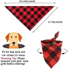 img 3 attached to 🐾 ASOCEA Dog Bandana: Reversible Plaid Painting Triangle Bibs for Dogs & Cats – Christmas, Halloween, Birthday & Wedding Accessories for Puppies, Kittens and Pets