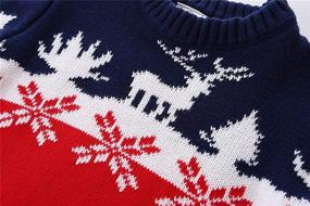 img 2 attached to 🎄 Mud Kingdom Reindeer Christmas Sweater: Boys' Clothing & Fashionable Sweaters"